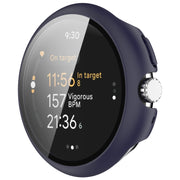 For Google Pixel Watch 3 45mm PC + Tempered Film Integrated Watch Protective Case(Midnight Blue)