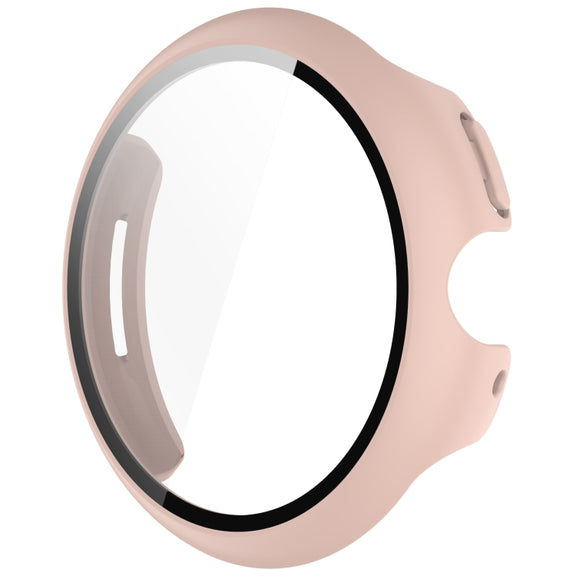For Google Pixel Watch 3 45mm PC + Tempered Film Integrated Watch Protective Case(Pink)