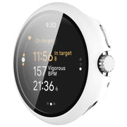 For Google Pixel Watch 3 45mm PC + Tempered Film Integrated Watch Protective Case(White)