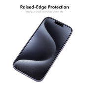 For iPhone 16 Pro Max ENKAY Hat-Prince Translucent Matte TPU Phone Case with Lens Film + 9H Big Arc Edge Film(Blue)