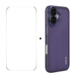 For iPhone 16 Plus ENKAY Hat-Prince Translucent Matte TPU Phone Case with Lens Film + 9H Big Arc Edge Film(Purple) - free shipping - PMC Jewellery - Order now!