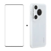 For Huawei Pura 70 Pro / 70 Pro+ ENKAY Hat-Prince Translucent Matte TPU Phone Case with Lens Film + 3D Hot Bending Film(White)