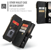 For Google Pixel 9 / 9 Pro CaseMe C30 Card Slots Zipper Wallet Leather Phone Case(Black)