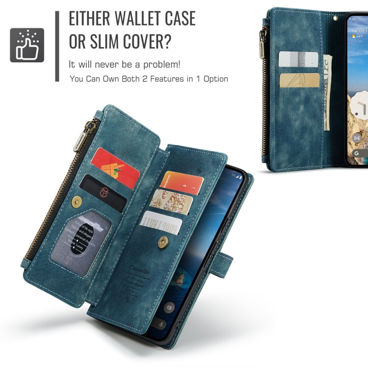 For Google Pixel 10 / 10 Pro / 9 CaseMe C30 Card Slots Zipper Wallet Leather Phone Case(Blue) - free shipping - PMC Jewellery - Order now!