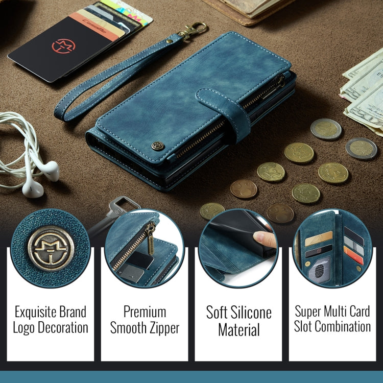 For Google Pixel 10 / 10 Pro / 9 CaseMe C30 Card Slots Zipper Wallet Leather Phone Case(Blue) - free shipping - PMC Jewellery - Order now!