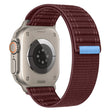 For Apple Watch Ultra 49mm Sea Wave Nylon Hook and Loop Fastener Watch Band(Wine Red) - Watch Bands by PMC TechLife | Online Shopping South Africa | PMC TechLife | Buy Now Pay Later Mobicred