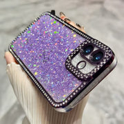 For iPhone 16 Pro Diamond Glitter Sequins TPU Phone Case(Gold)