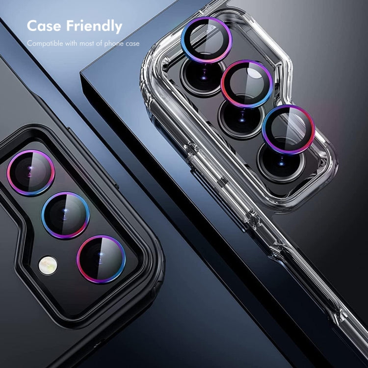 For OPPO Reno12 Global ENKAY Hat-Prince 9H Rear Camera Lens Aluminium Alloy Tempered Glass Film(Colorful) - OPPO Tempered Glass by ENKAY | Online Shopping South Africa | PMC Jewellery | Buy Now Pay Later Mobicred