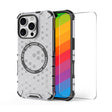 For iPhone 16 Pro ENKAY Hat-Prince Honeycomb MagSafe Shockproof Phone Case with Large Arc Edge Film(White) - iPhone 16 Pro Cases by ENKAY | Online Shopping South Africa | PMC TechLife | Buy Now Pay Later Mobicred