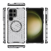 For Samsung Galaxy S24 Ultra 5G ENKAY Hat-Prince Honeycomb MagSafe Shockproof Phone Case with 0.18mm Film(Grey)
