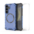 For Samsung Galaxy S24+ 5G ENKAY Hat-Prince Honeycomb MagSafe Shockproof Phone Case with 0.18mm Film(Blue) - free shipping - PMC Jewellery - Order now!