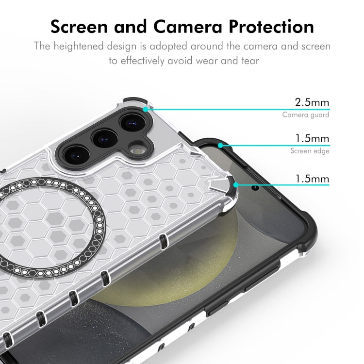 For Samsung Galaxy S24 5G ENKAY Hat-Prince Honeycomb MagSafe Shockproof Phone Case with 0.18mm Film(Red)