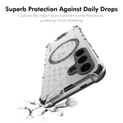 For Samsung Galaxy S24 5G ENKAY Hat-Prince Honeycomb MagSafe Shockproof Phone Case with 0.18mm Film(Red)