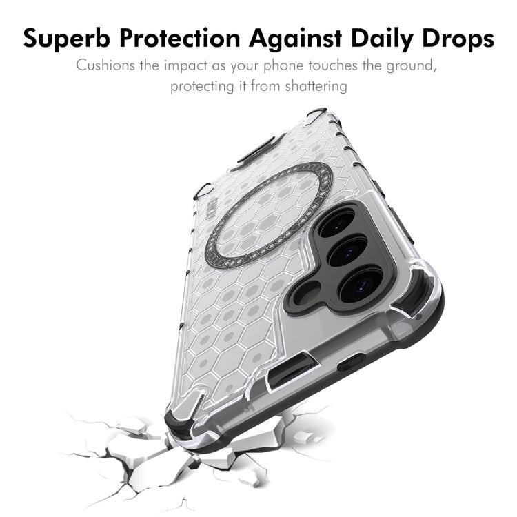 For Samsung Galaxy S24 5G ENKAY Hat-Prince Honeycomb MagSafe Shockproof Phone Case with 0.18mm Film(Red)