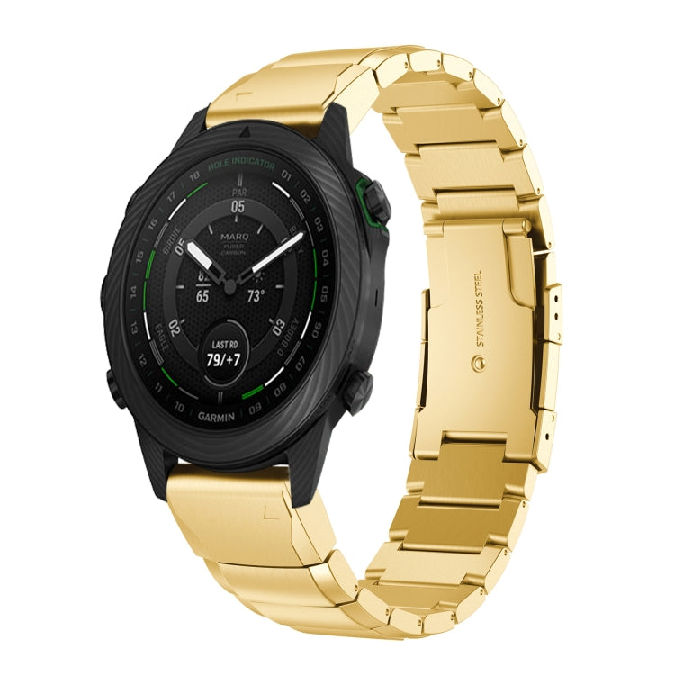 For Garmin MARQ Golfer Gen 2 Tortoise Shell 22mm Stainless Steel Watch Band(Gold) - free shipping - PMC TechLife - Order now!