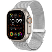 For Apple Watch 10 42mm Mech Milan Metal Mesh Watch Band(Silver)