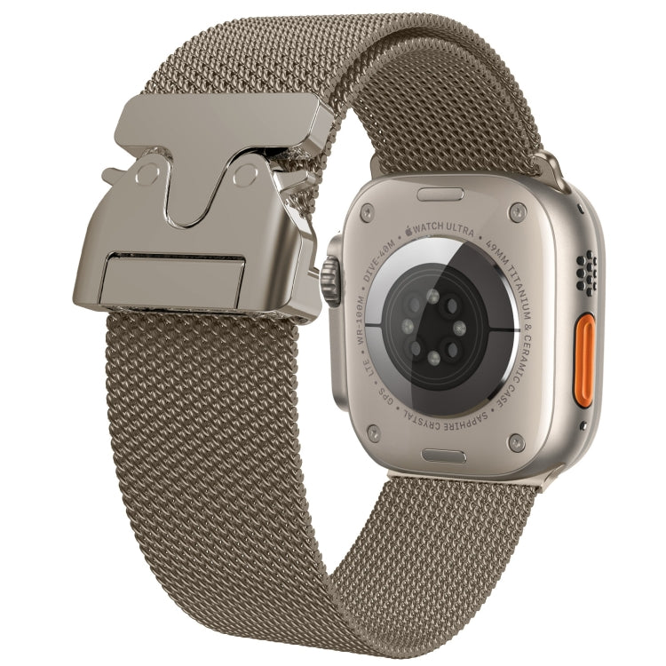 For Apple Watch 10 46mm Mech Milan Metal Mesh Watch Band(Silver)
