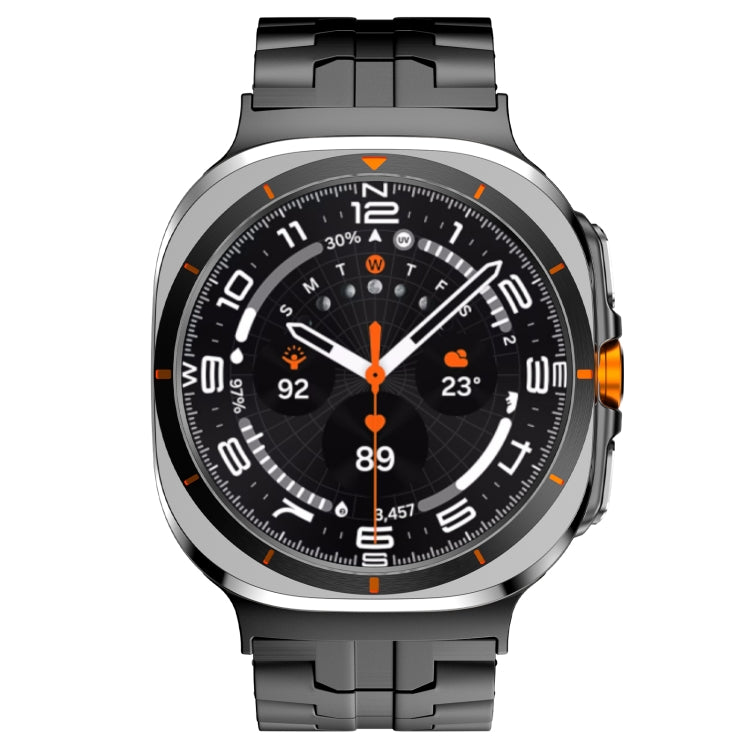 For Samsung Galaxy Watch Ultra 47mm Titanium Alloy Metal Watch Band(Black)