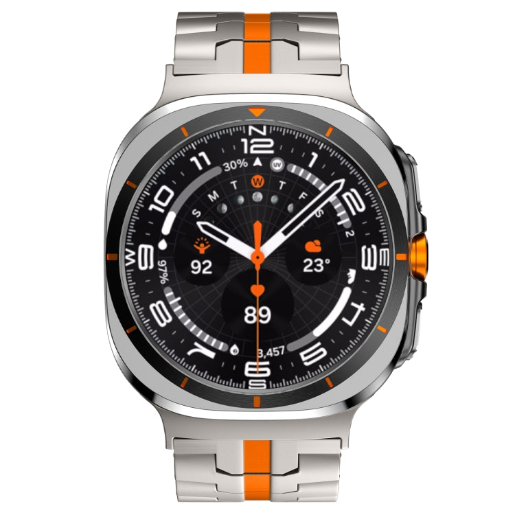 For Samsung Galaxy Watch Ultra 47mm Titanium Alloy Metal Watch Band(Titanium Orange)