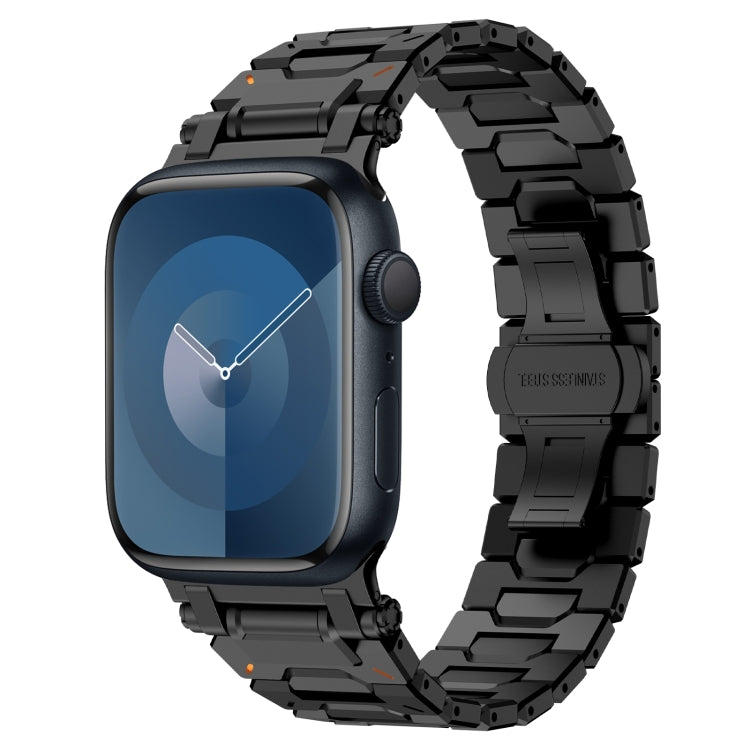 For Apple Watch Series 9 45mm Pathfinder Stainless Steel Metal Watch Band(Black) - free shipping - PMC TechLife - Order now!