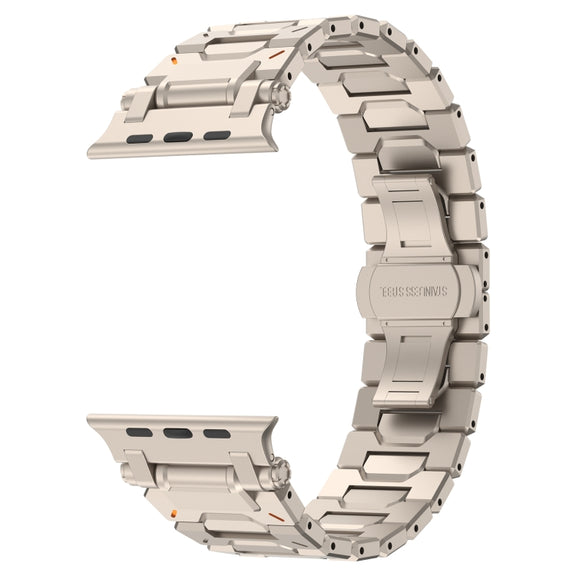 For Apple Watch Series 5 44mm Pathfinder Stainless Steel Metal Watch Band(Titanium Color)