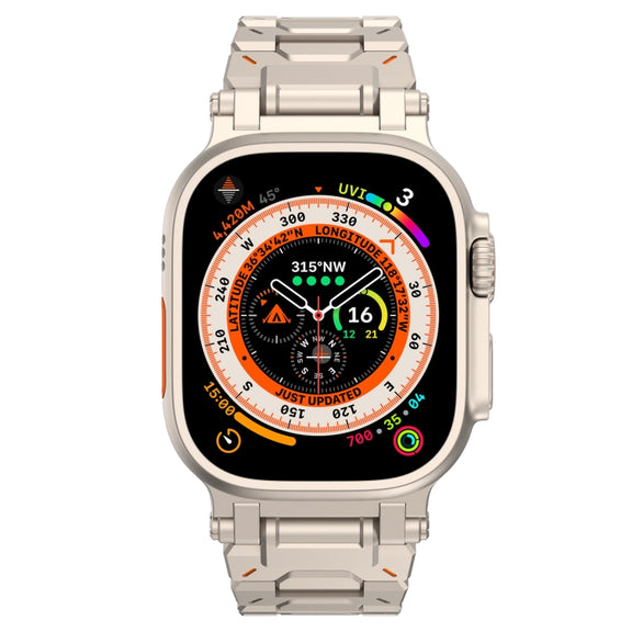 For Apple Watch Series 5 44mm Pathfinder Stainless Steel Metal Watch Band(Titanium Color)