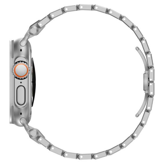 For Apple Watch Series 5 44mm Pathfinder Stainless Steel Metal Watch Band(Silver)