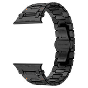For Apple Watch Series 4 44mm Pathfinder Stainless Steel Metal Watch Band(Black)