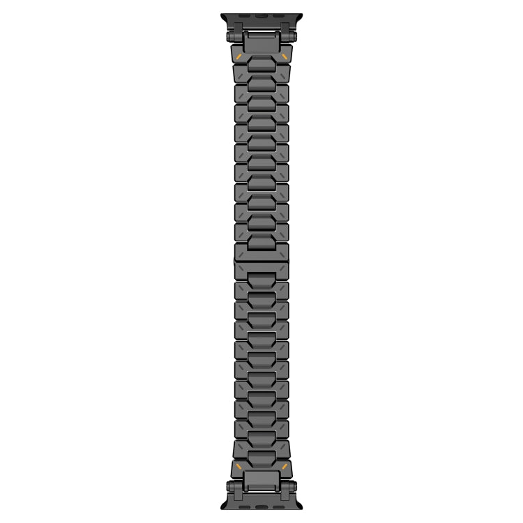 For Apple Watch Series 4 44mm Pathfinder Stainless Steel Metal Watch Band(Black)