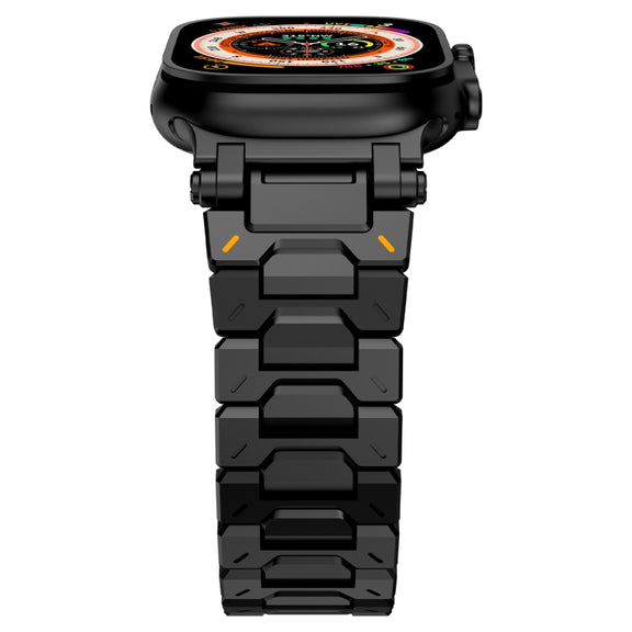 For Apple Watch Series 4 44mm Pathfinder Stainless Steel Metal Watch Band(Black)