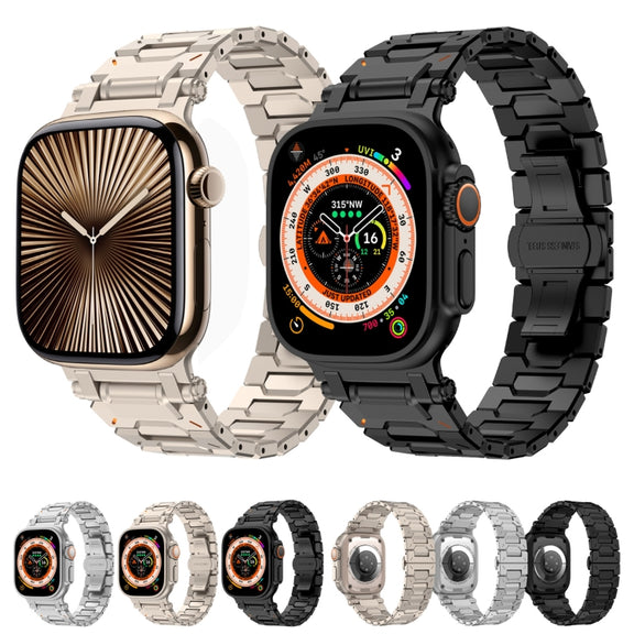 For Apple Watch Series 8 45mm Pathfinder Stainless Steel Metal Watch Band(Silver)