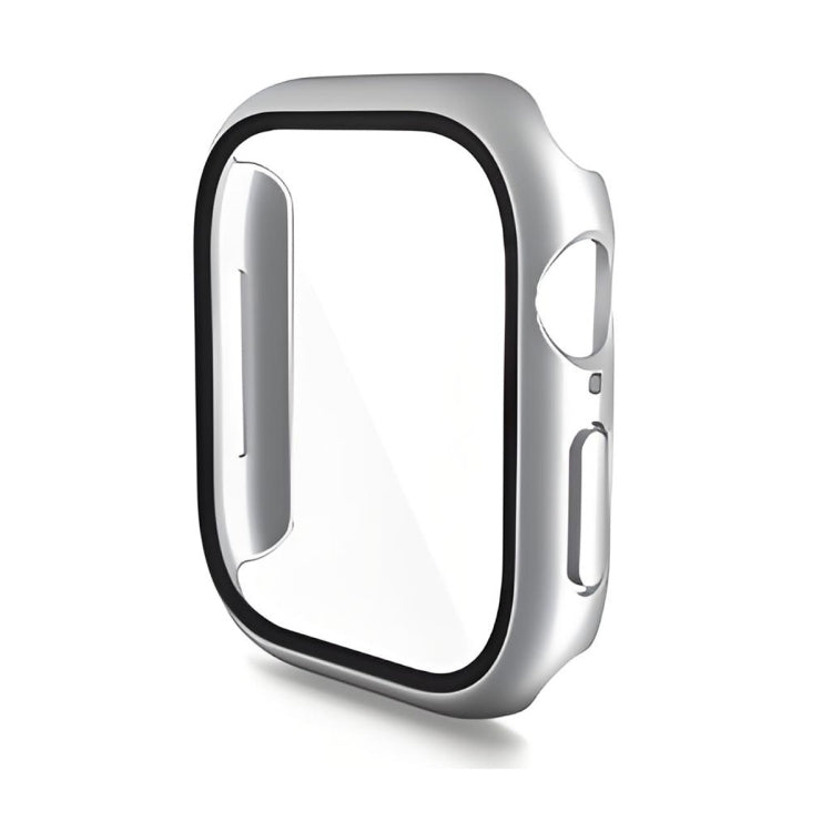 For Apple Watch Series 10 46mm ENKAY Hat-Prince PC Tempered Glass Film Integrated Watch Case(Silver) - free shipping - PMc TechLife - Order now!
