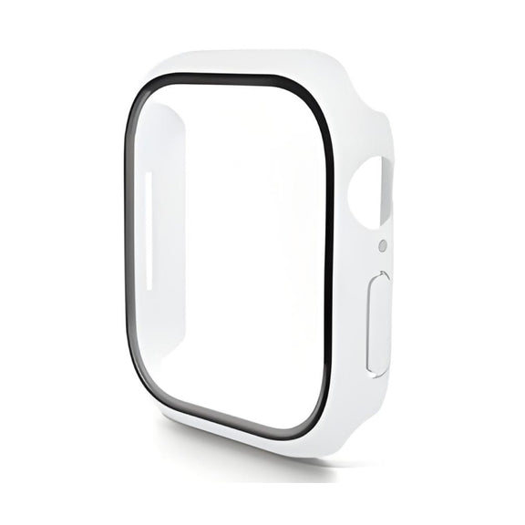 For Apple Watch Series 10 46mm ENKAY Hat-Prince PC Tempered Glass Film Integrated Watch Case(White)