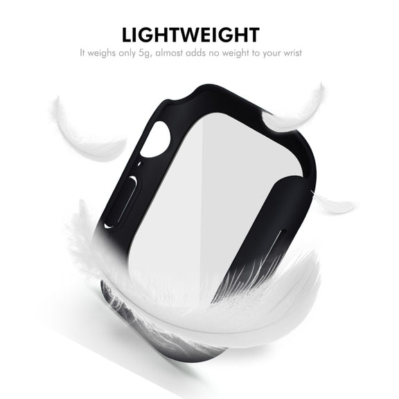 For Apple Watch Series 10 42mm ENKAY Hat-Prince PC Tempered Glass Film Integrated Watch Case(Silver)
