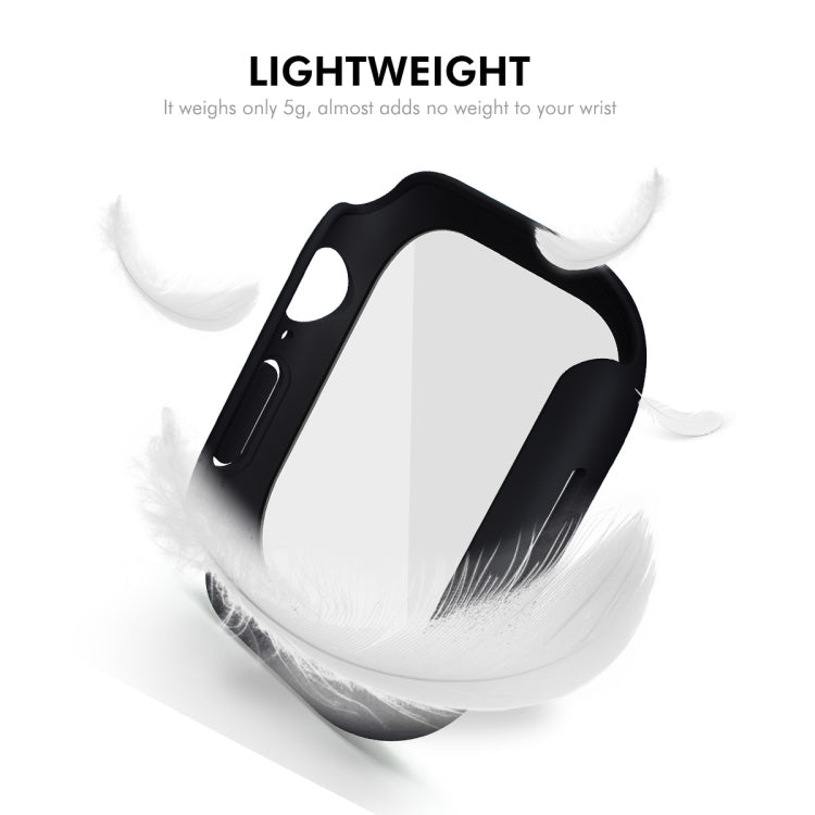 For Apple Watch Series 10 42mm ENKAY Hat-Prince PC Tempered Glass Film Integrated Watch Case(Silver)