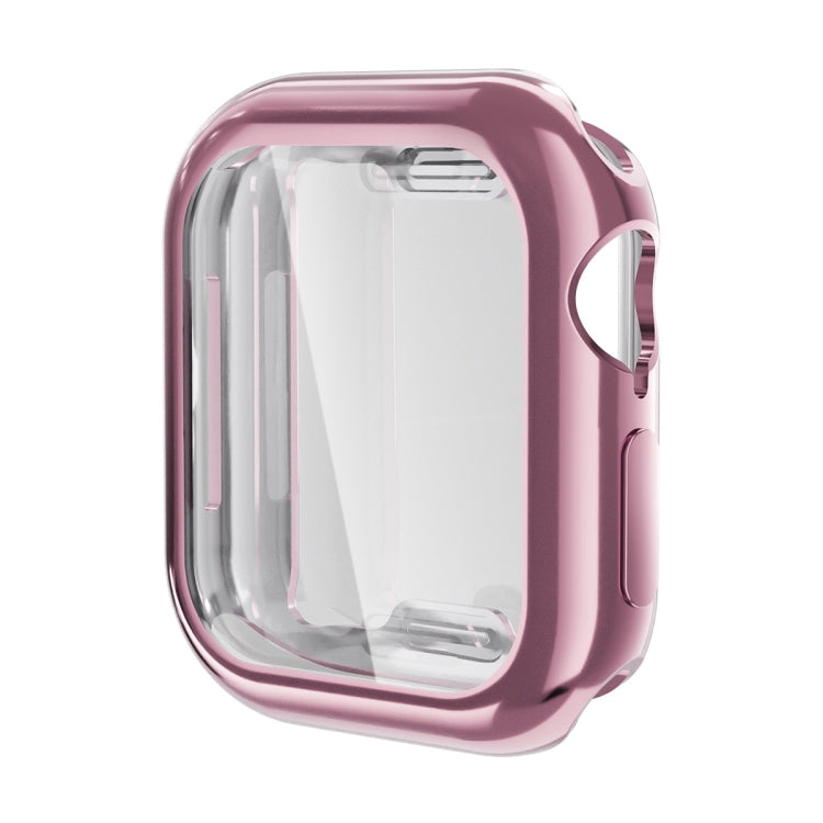 For Apple Watch Series 10 42mm ENKAY Hat-Prince Electroplated Soft TPU Case with Screen Film(Pink) - free shipping - PMc TechLife - Order now!