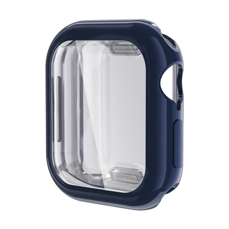 For Apple Watch Series 10 46mm ENKAY Hat-Prince Electroplated Soft TPU Case with Screen Film(Dark Blue) - free shipping - PMc TechLife - Order now!