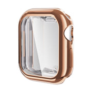 For Apple Watch Series 10 46mm ENKAY Hat-Prince Electroplated Soft TPU Case with Screen Film(Rose Gold)