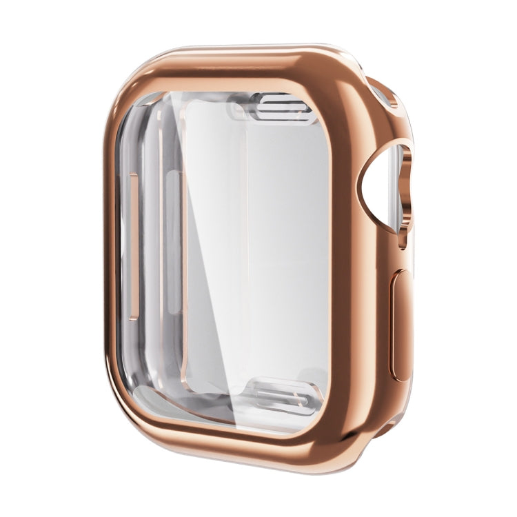 For Apple Watch Series 10 46mm ENKAY Hat-Prince Electroplated Soft TPU Case with Screen Film(Rose Gold) - free shipping - PMc TechLife - Order now!