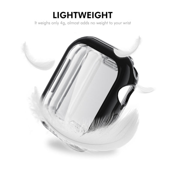 For Apple Watch Series 10 42mm ENKAY Hat-Prince Electroplated Soft TPU Case with Screen Film(Transparent)