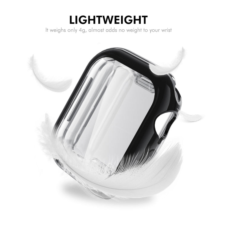 For Apple Watch Series 10 42mm ENKAY Hat-Prince Electroplated Soft TPU Case with Screen Film(Transparent)