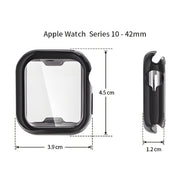 For Apple Watch Series 10 42mm ENKAY Hat-Prince Electroplated Soft TPU Case with Screen Film(Transparent)