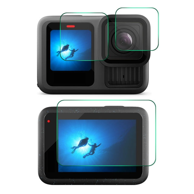 For GoPro HERO13 Black ENKAY 0.2mm 9H Tempered Glass Screen Protector Front ��� Back Camera Film