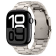 For Apple Watch Series 10 46mm Three Beads Titanium Alloy Metal Watch Band(Titanium Color) - free shipping - PMc TechLife - Order now!