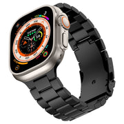 For Apple Watch Series 10 42mm Three Beads Titanium Alloy Metal Watch Band(Black)