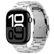 For Apple Watch Series 10 42mm Three Beads Titanium Alloy Metal Watch Band(Silver) - free shipping - PMc TechLife - Order now!