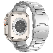 For Apple Watch Ultra 2 49mm Three Beads Titanium Alloy Metal Watch Band(Silver)