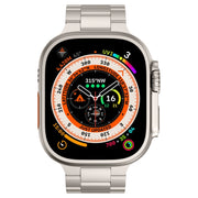 For Apple Watch Series 8 41mm Three Beads Titanium Alloy Metal Watch Band(Titanium Color)