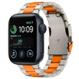 For Apple Watch SE 2022 44mm Three Beads Titanium Alloy Metal Watch Band(Titanium Orange) - free shipping - PMc TechLife - Order now!