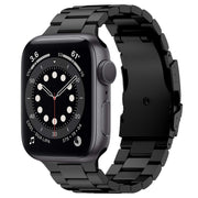 For Apple Watch Series 6 44mm Three Beads Titanium Alloy Metal Watch Band(Black)